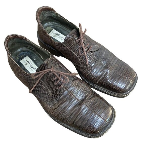 Mezlan Veneto Genuine Lizard Derby Square Toe Casual Dress Shoes main image 7